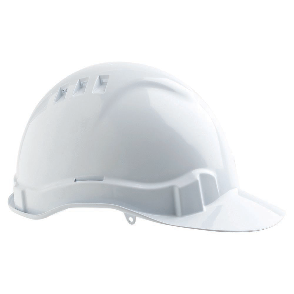PRO CHOICE V6 Vented Hard Hat with Pushlock Harness - White 6 салхивчтай, дардаг чангалагчтай цагаан каск