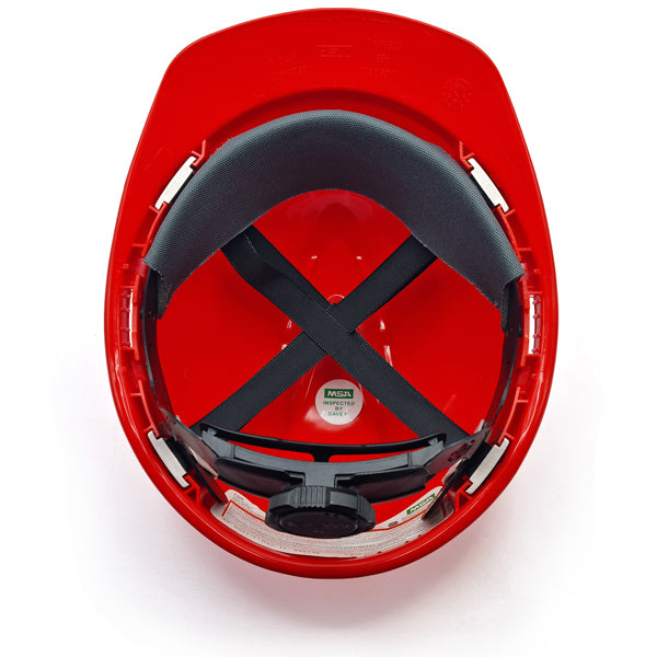 MSA V-Gard 500 Red Helmet Агааржуулагчтай улаан каск