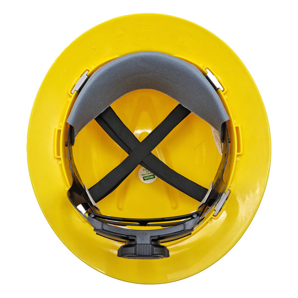 MSA Yellow Mining Helmet with Light Mount Уурхайн гэрэл тогтоогчтой шар каск