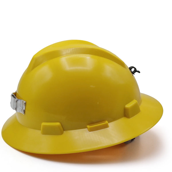 MSA Yellow Mining Helmet with Light Mount Уурхайн гэрэл тогтоогчтой шар каск