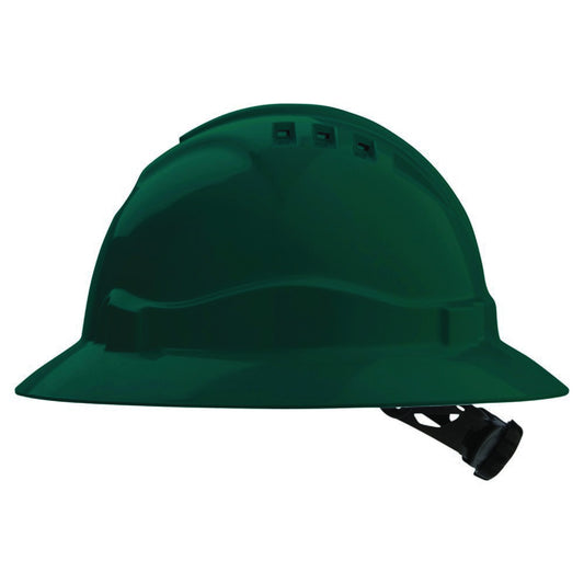 PRO CHOICE V6 Vented Full Brim Hard Hat Ratchet Harness - Green 6 салхивчтай, эргүүлдэг чангалагчтай уурхайн каск