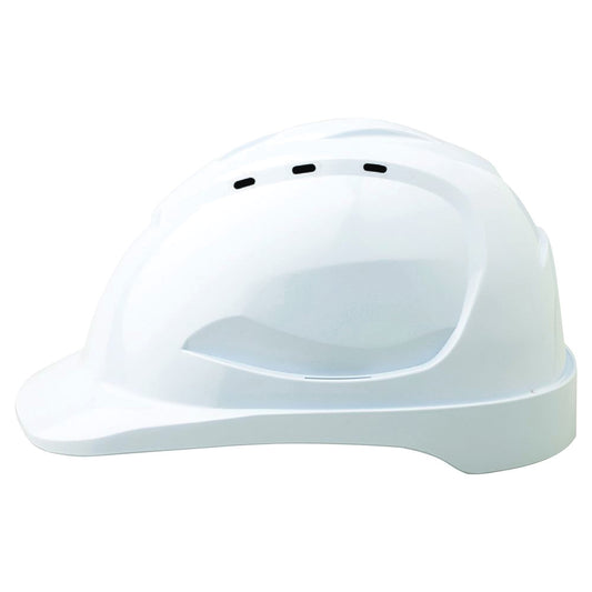 PRO CHOICE V9 Vented Hard Hat Pushlock Harness - White 9 салхивчтай, дардаг чангалагчтай цагаан каск