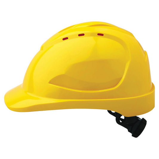 PRO CHOICE V9 Vented Hard Hat with Ratchet Harness - Yellow 9 салхивчтай, эргүүлдэг чангалагчтай шар каск