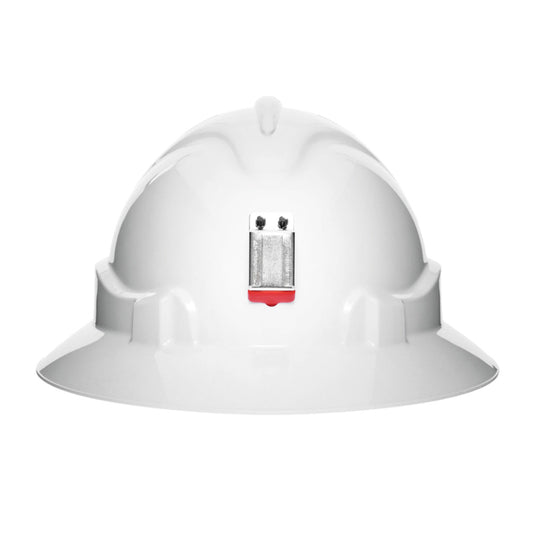 PRO CHOICE V6 Vented Full Brim Hard Hat with Lamp Bracket and Ratchet Harness - White 6с, эргүүлдэг чангалагч, гэрэлний суурьтай каск