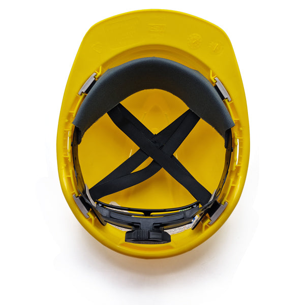MSA V-Gard 500 Yellow Helmet Агааржуулагчтай шар каск
