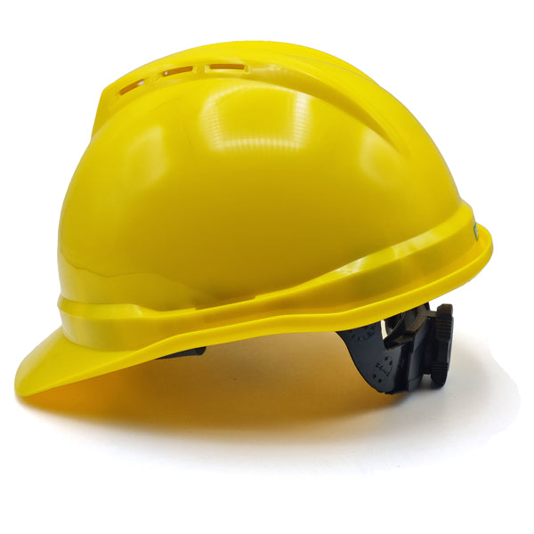 MSA V-Gard 500 Yellow Helmet Агааржуулагчтай шар каск