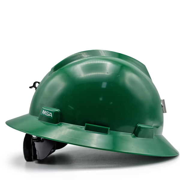 MSA Green Mining Helmet with Light Mount Уурхайн гэрэл тогтоогчтой ногоон каск