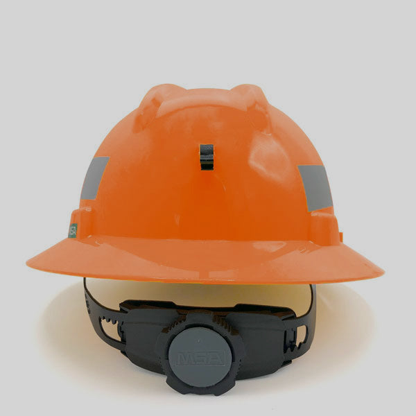 MSA Orange Mining Helmet With Reflect &Light Mount Цацруулагчтай уурхайн улбар шар каск