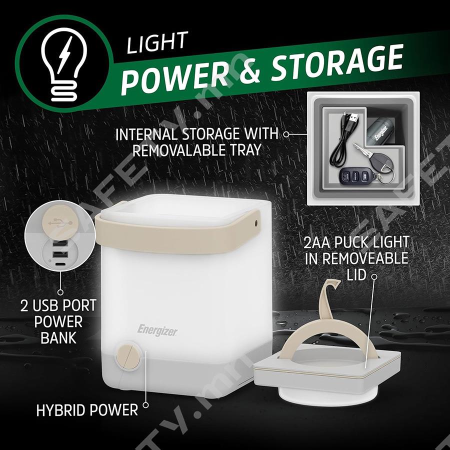 Energizer Power Bank & Storage Lantern Зөөврийн цэнэглэгч, агуулах сав болдог дэнлүү