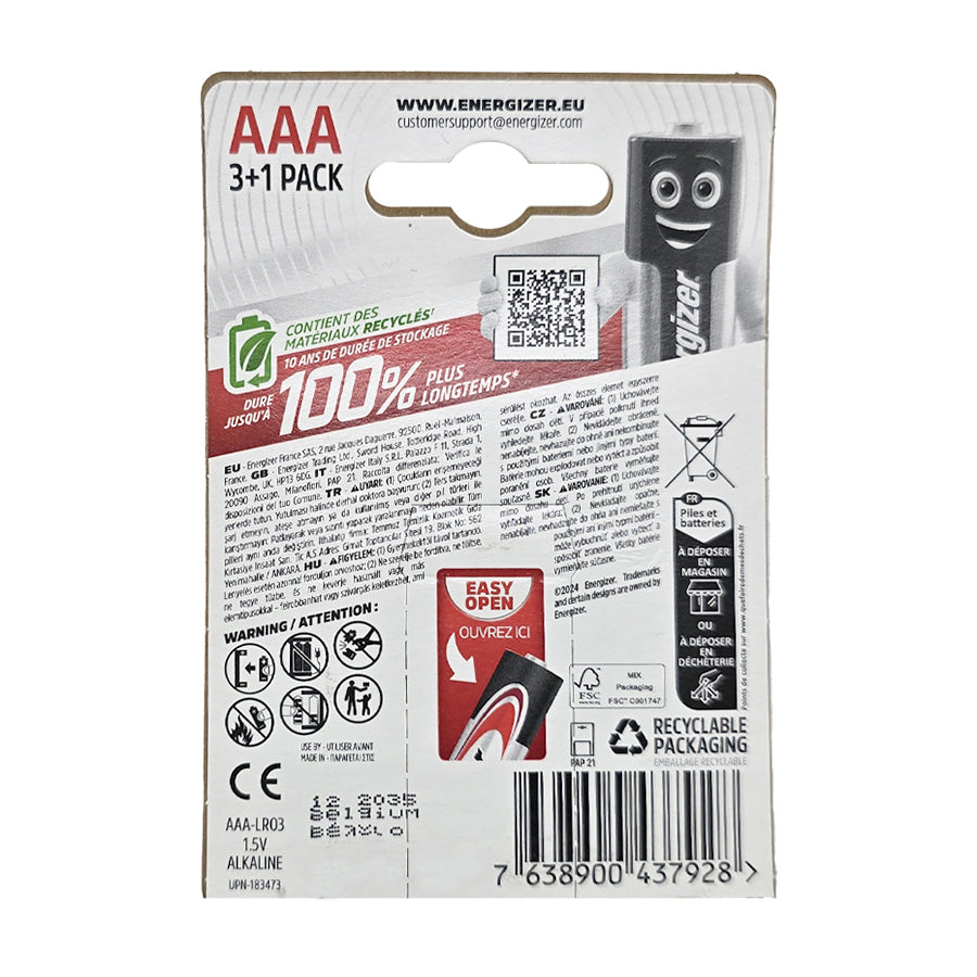 Energizer AAA Max /3ea+1ea/ ААА Макс жижиг хуруу зай /3ш+1ш/