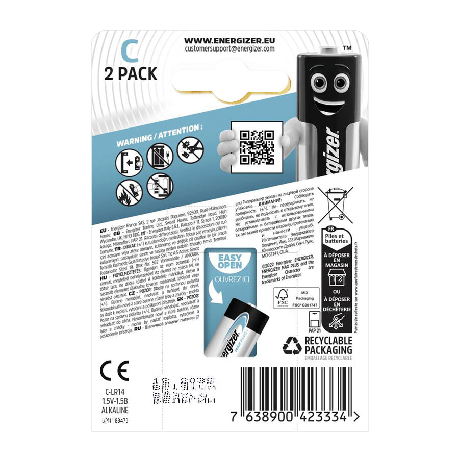 Energizer C Max Plus /2ea/ С Макс плас дунд зай /2ш/