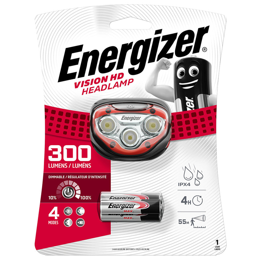 Energizer Vision HD Headlamp 300 Lumens Тод тусгалтай толгойн гэрэл