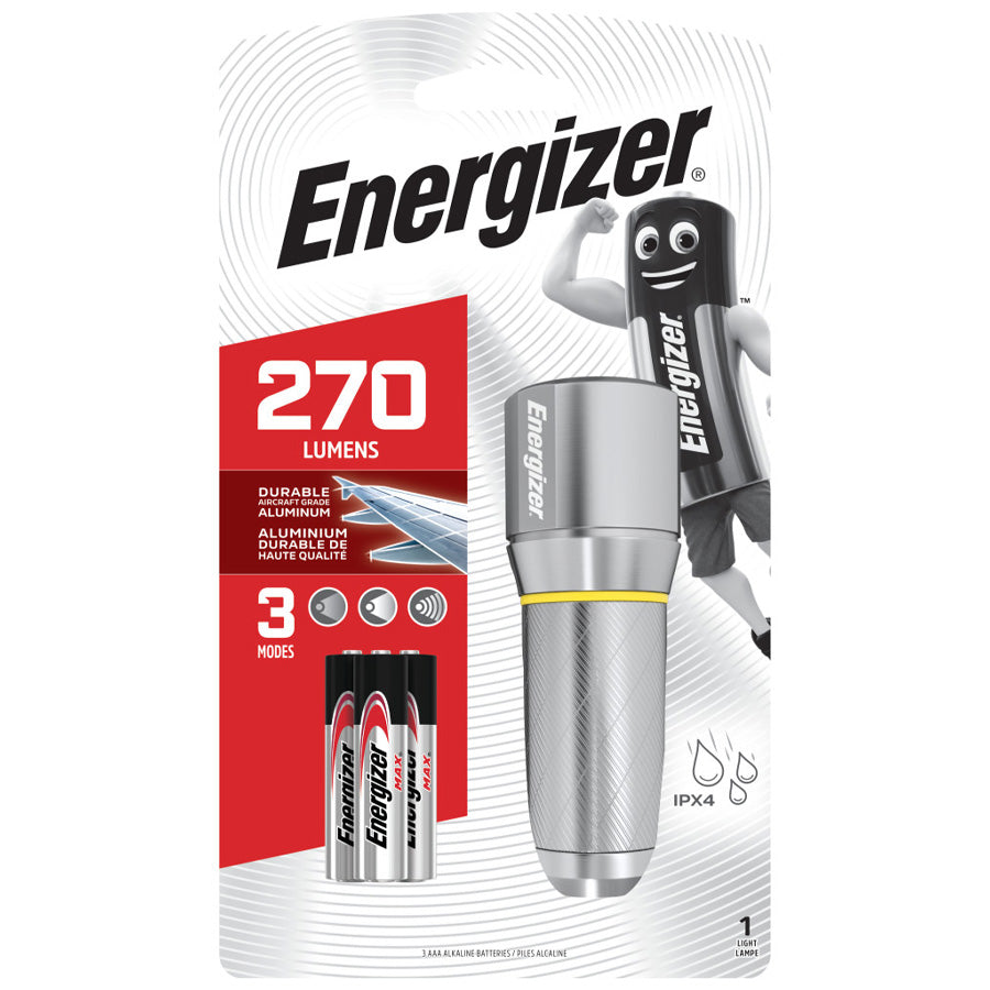 Energizer Vision Metal Light 270 Lumens (3AAA) Бат бөх металл гар чийдэн (3ш ААА)