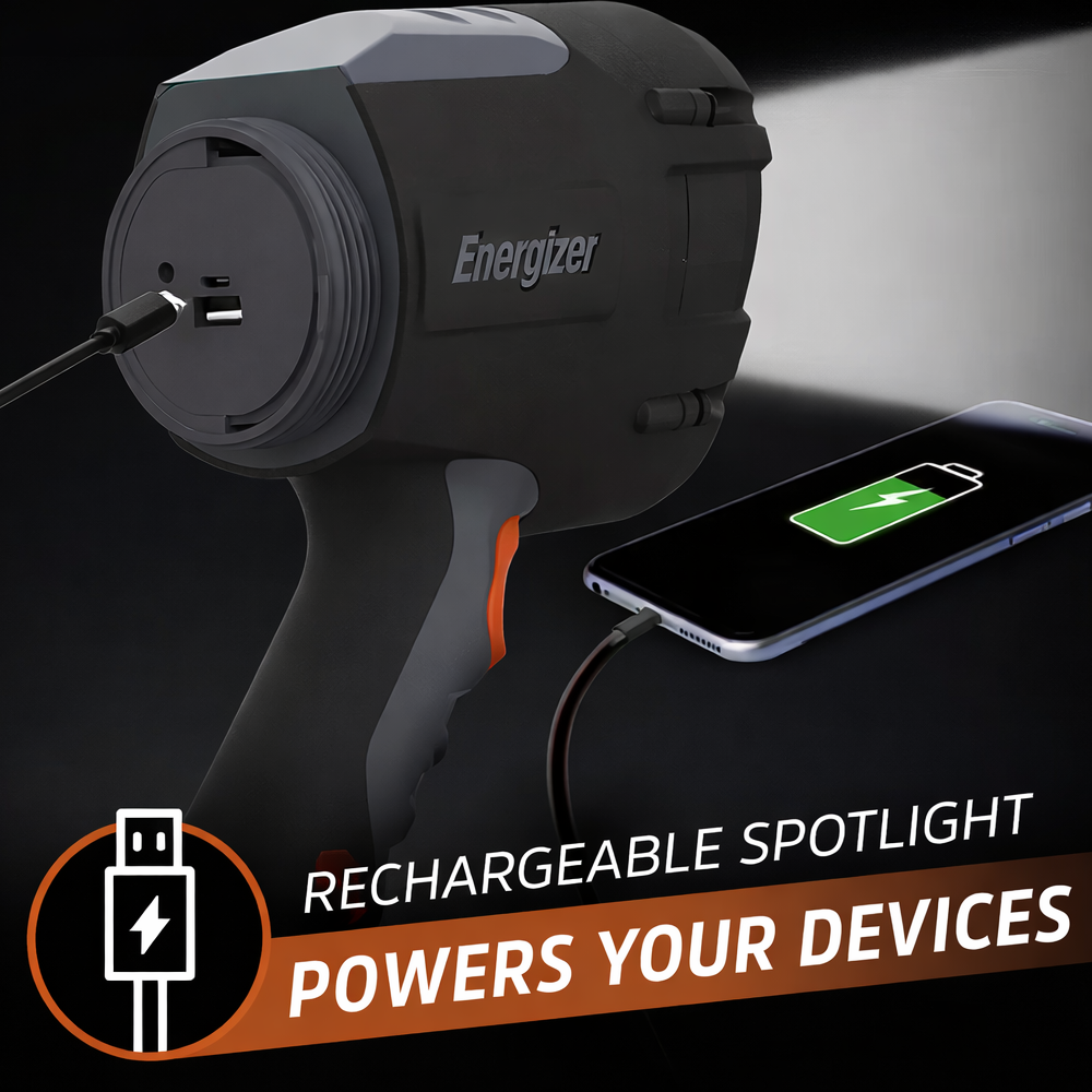Energizer Hard Case Led Rechargeable 1000 Lumens Бат бөх гэртэй, цэнэглэдэг, тод тусгалтай гэрэл